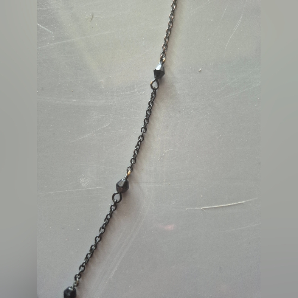 VINTAGE Late 90s Elegant Black Sparkly Beaded Necklace personal collection - Picture 5 of 7
